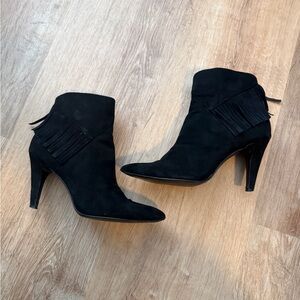 Nine West Black Suede Heeled Boots